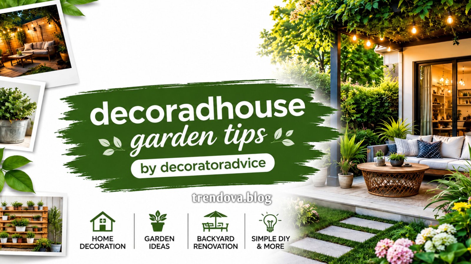 Decoradhouse Garden Tips by DecoratorAdvice: Practical Ideas to Create a Beautiful and Functional Outdoor Space